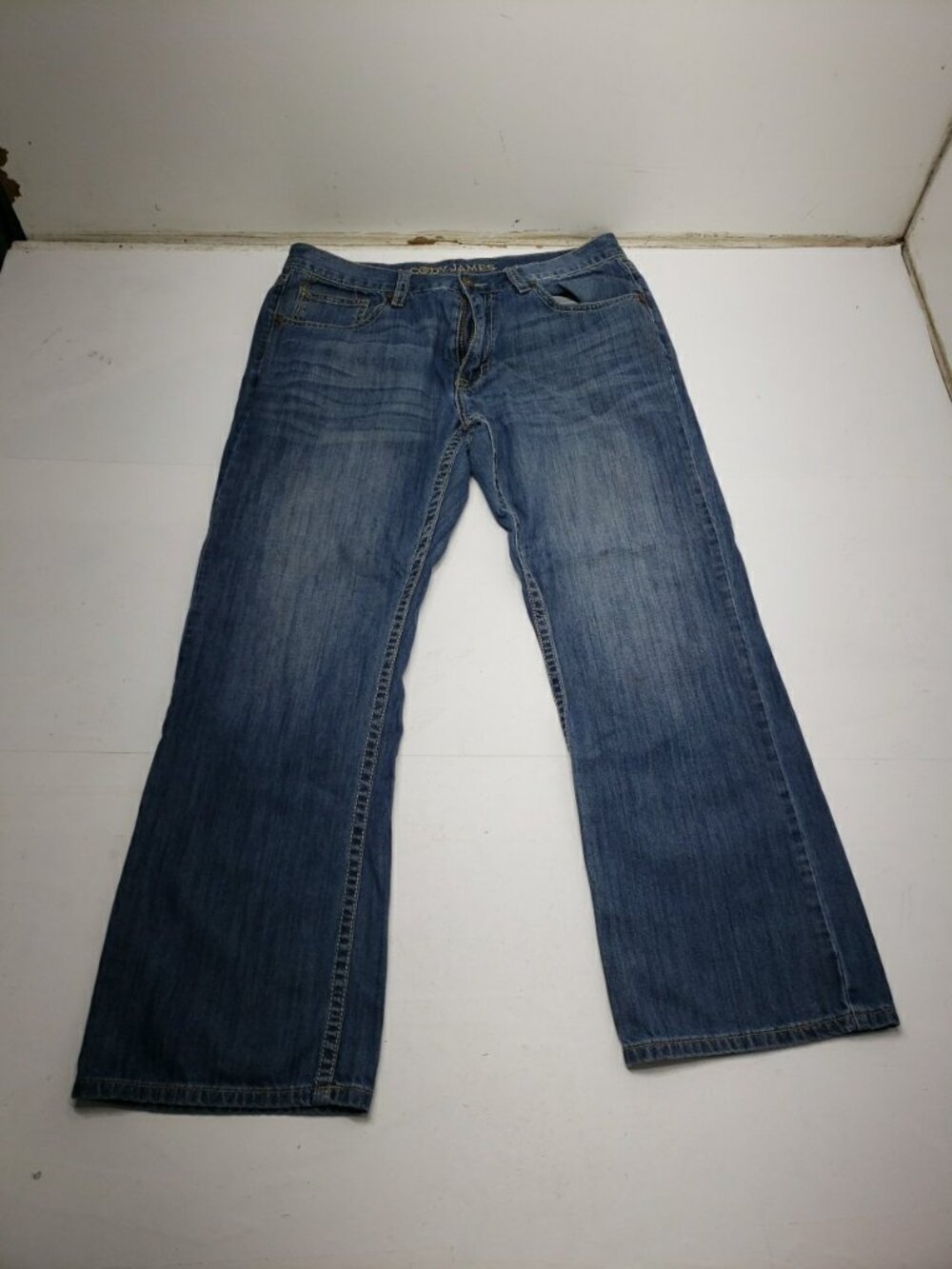 Cody James Mens Jeans 36x32 Blue Denim Bootcut Western Cowboy Distressed